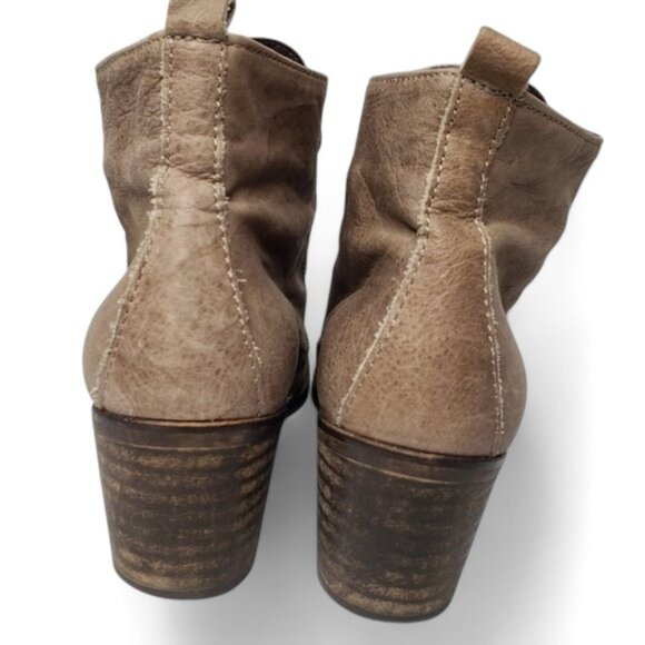 KG Kurt Geiger Booties Women's Distressed Leather Chunky Heeled Steam Punk 8.5 - Picture 10 of 11